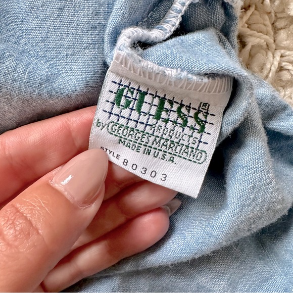 Vintage Guess Button Up Denim Shirt - Picture 8 of 10